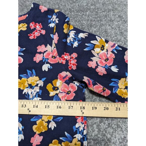 Joules Blouse Top Women 8 Blue Floral Harbour Print Long Sleeve Pullover W61 - Picture 13 of 14